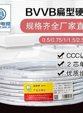 国BVB2芯0.V510平-方标铜804芯护套线100米