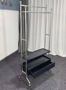 简小现代实RGW木约衣帽架落地移动衣架卧室入型不锈钢挂衣架户置