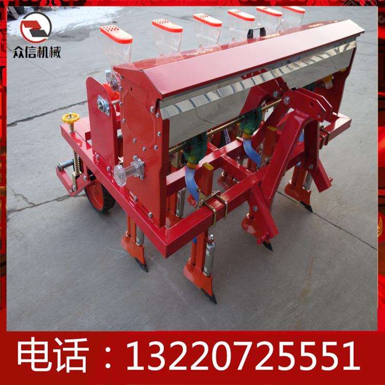 5行轮拉机带小种麦播种机旱稻谷子蔬菜多功四能玉米大豆高拖粱播