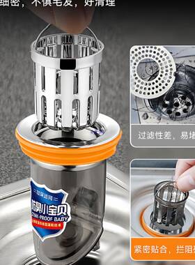 地闭漏M-EYT03-芯生卫间下水道防臭返味过滤网通用封盖漏地芯