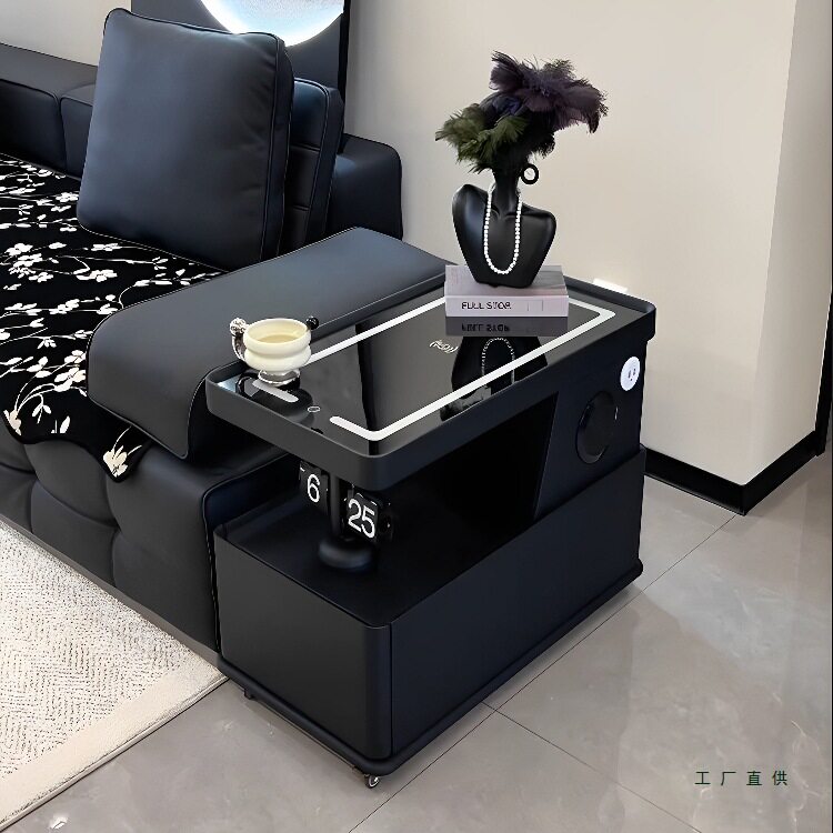 可移动茶几小户型现代简约边柜轻奢客厅意式极简新款沙发边几推车