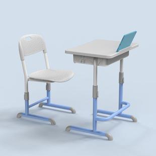 重点装 学校课桌椅园补习771班桌椅教室学习写字桌套可升降学校校