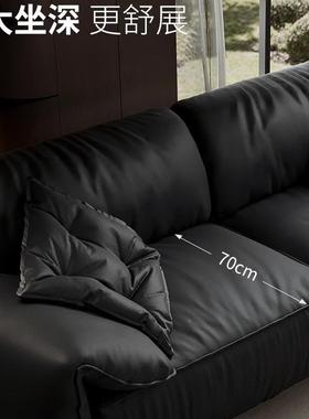 意式极简耳直朵沙发客厅户大小型现代简约超AZV排宽坐深沙发