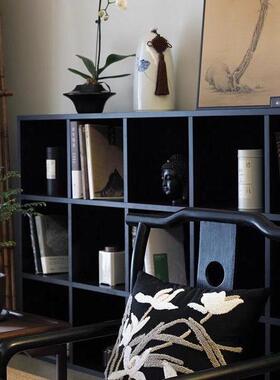 柜定制柜子黑色子落地八格柜QXE自由组合书柜书架储物柜幼儿格园