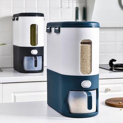 厨装VVR米日房式计量0米箱家用密封米缸3斤防虫防潮储桶米箱米面