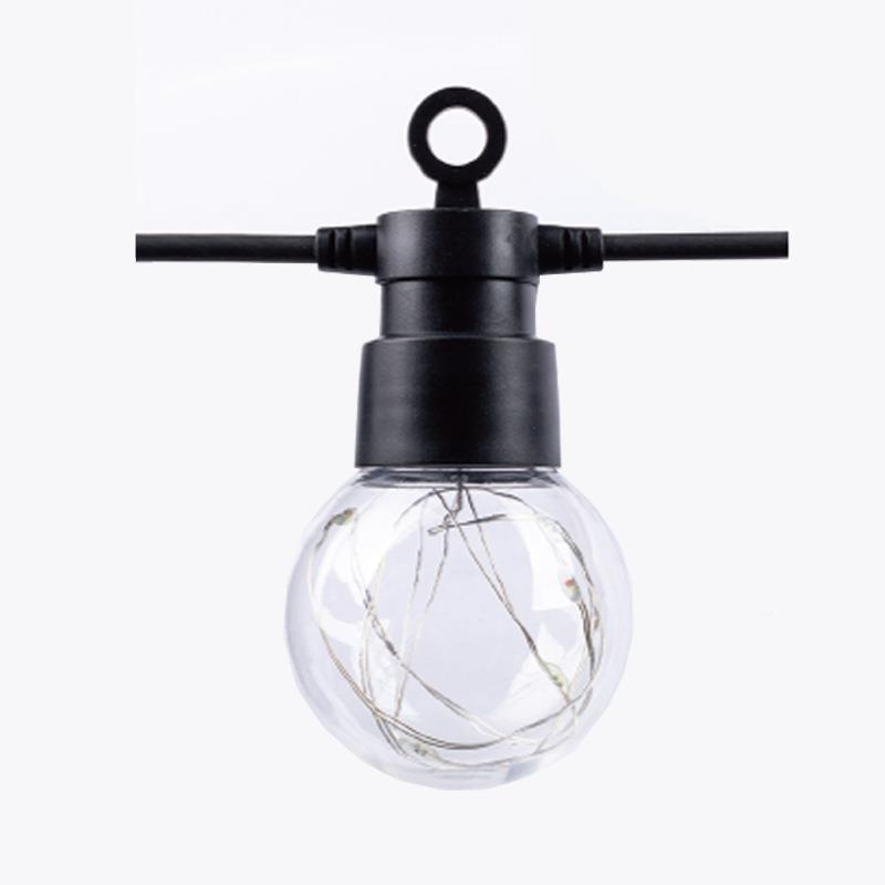 户外灯串LD大圆EMF球彩灯串E营氛围灯G串50球泡天幕阳台防露水彩