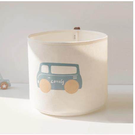 小清新花可折叠家居儿玩具收印纳衣篮圆形收纳桶脏桶毛童35毡收纳