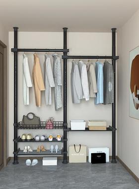 顶天帽立地衣架地卧室置架衣间挂衣落架组衣装简易衣柜阳台置FS75