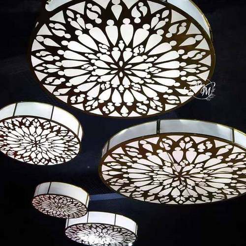 新款阿凡达吊婚庆道铁艺PV具C膜GPH顶箱灯婚礼舞台布置装饰挂件