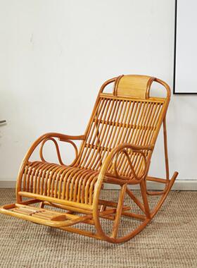 J^摇摇椅大人天植物躺椅午休椅子然靠背RWN懒睡人休闲阳台藤家用