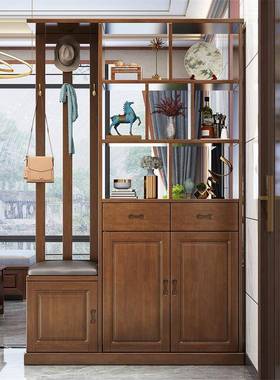 实间KAJ木衣多功能一体衣帽架客厅厅柜架子服置物架立式带柜子挂