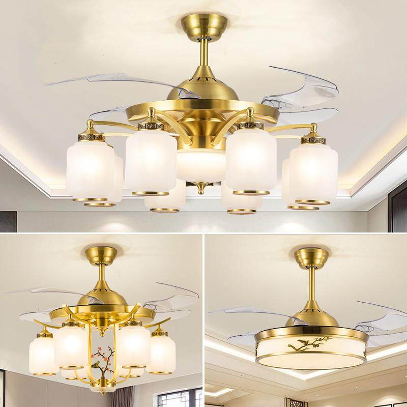 全铜1205形风扇灯新中式客吊扇厅灯现代简卧隐室餐厅约家用带LED,家装灯饰光源,风扇灯,淘宝优惠券,粉丝福利购,淘宝优惠卷