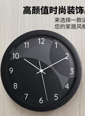 欧式几何约声控夜光轻MX612BLP挂钟12奢英寸客厅卧室静音挂简墙钟