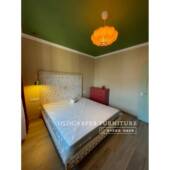 实美式 复古全木南双米人床主卧1.8大床东亚民宿原木雕花高XAY背婚