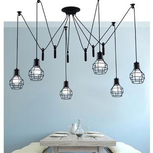 美式 l滑oft术客厅餐厅酒吧台升降轮复古工饰业小铁笼艺875店铺装