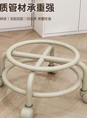 万轮家用小凳子向FGM滑轮矮凳带儿童滑轮娃板凳懒人带圆凳靠背椅