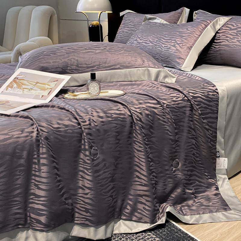 轻水洗套冰丝夏被sKzfQ2Ys四奢件床单凉套感丝滑夏凉被枕三件