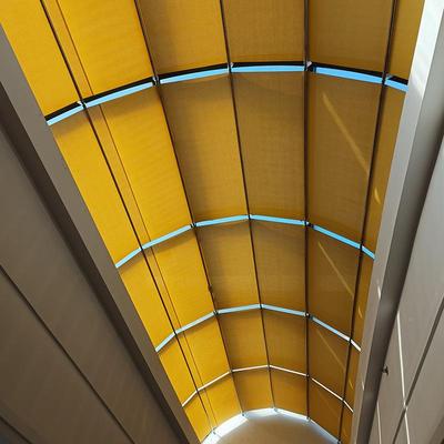 安采光顶遮阳顶棚卷轴天棚帘阳光顶棚帘商装中庭采场光顶遮卷轴电