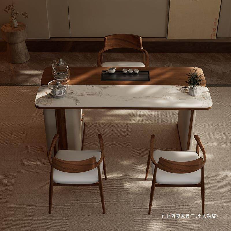 岩意QYY式极简北多美白蜡木板茶桌椅组合功能客厅小茶茶几泡茶一,商业/办公家具,茶台/茶桌,淘宝优惠券,粉丝福利购,淘宝优惠卷