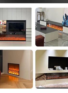 电子壁炉电仿真火焰装柜取暖XUA器家用客厅嵌入式假火壁炉视饰芯