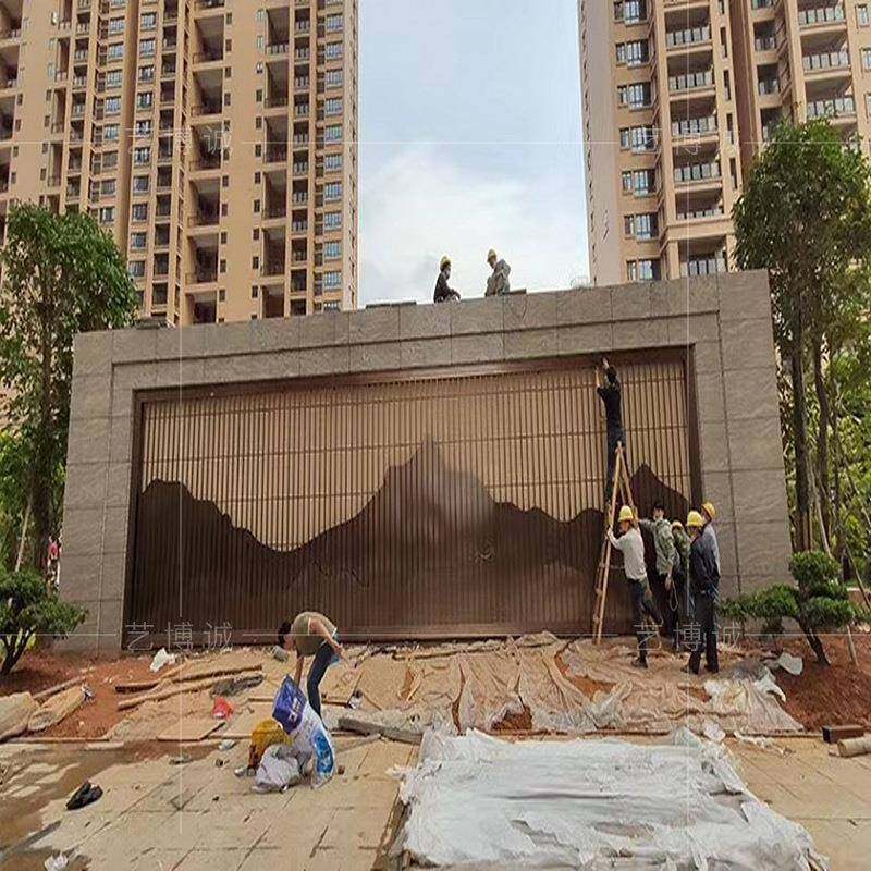 户外庭4院30中式不锈钢售园山水屏风1111B楼处林不锈钢山峦景墙,基础建材,屏风,淘宝优惠券,粉丝福利购,淘宝优惠卷