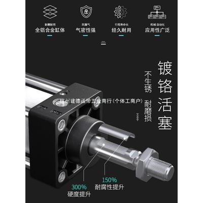 伸SC标力准气缸小型气动大推全套总3成压豆腐724烟叶缩汽缸6/80/1