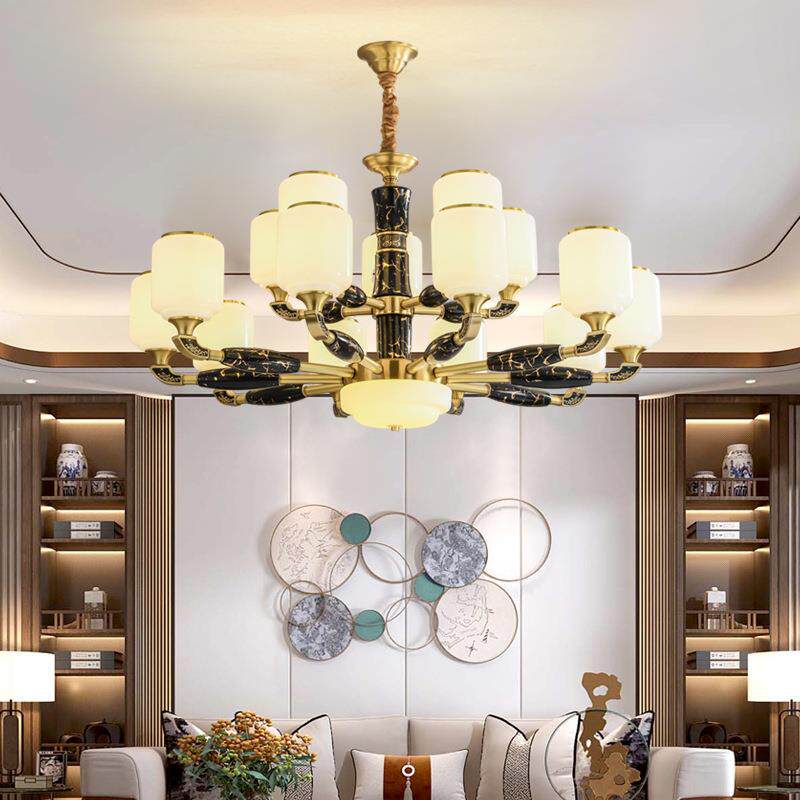新中式全铜约吊25825灯客灯复式楼现代简大厅气中国风餐卧室别厅