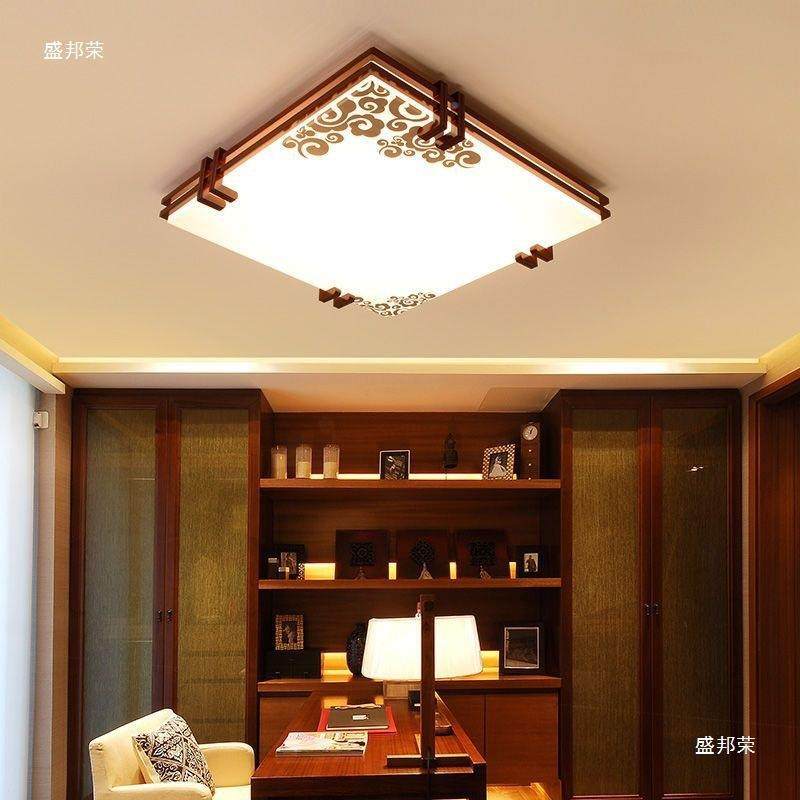 房中式吸顶灯中国风胡22853桃木卧室灯古长套餐客方形实木客厅仿,家装灯饰光源,客厅吸顶灯,淘宝优惠券,粉丝福利购,淘宝优惠卷