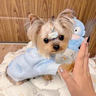 比心宠物衣服高定款小狗狗毛衣线衣秋冬季款冬装加绒保暖超小体犬