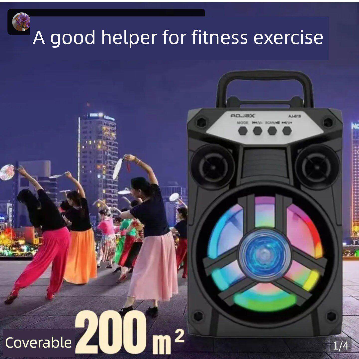 抖王蓝牙音箱话筒点击率无线便携式手提户外广场舞唱K歌音响插卡