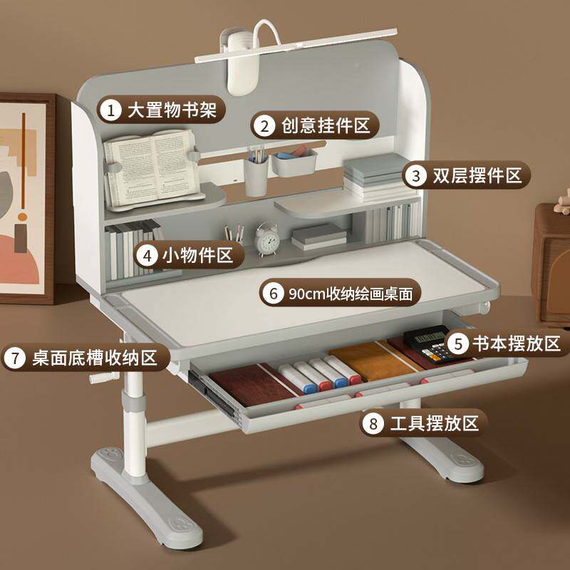 伯课课桌椅中小学生写桌字-桌初中生书椅家用小业课桌作套孩装