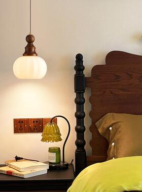 胡桃头吊可升降拉伸中37648古风创意灯新中床式复古艺术木玄关卧