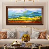 聚水宝盆客厅油装 饰画沙发TGW背景挂画背有靠山招财墙山画欧式 风