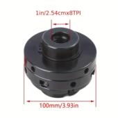 1套4英木制木车床夹头寸1 8tpi螺纹自799x定心4爪黑色制车削夹头