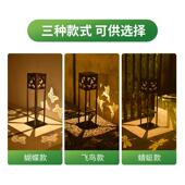 太园能花JYLTF039架灯户外庭院灯新铁中式 艺蝴蝶光影花草坪阳花盆