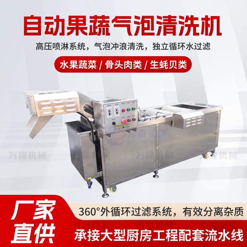 高压喷淋气泡清洗机红薯土豆漩涡震动洗菜机多功能水果净菜预洗机