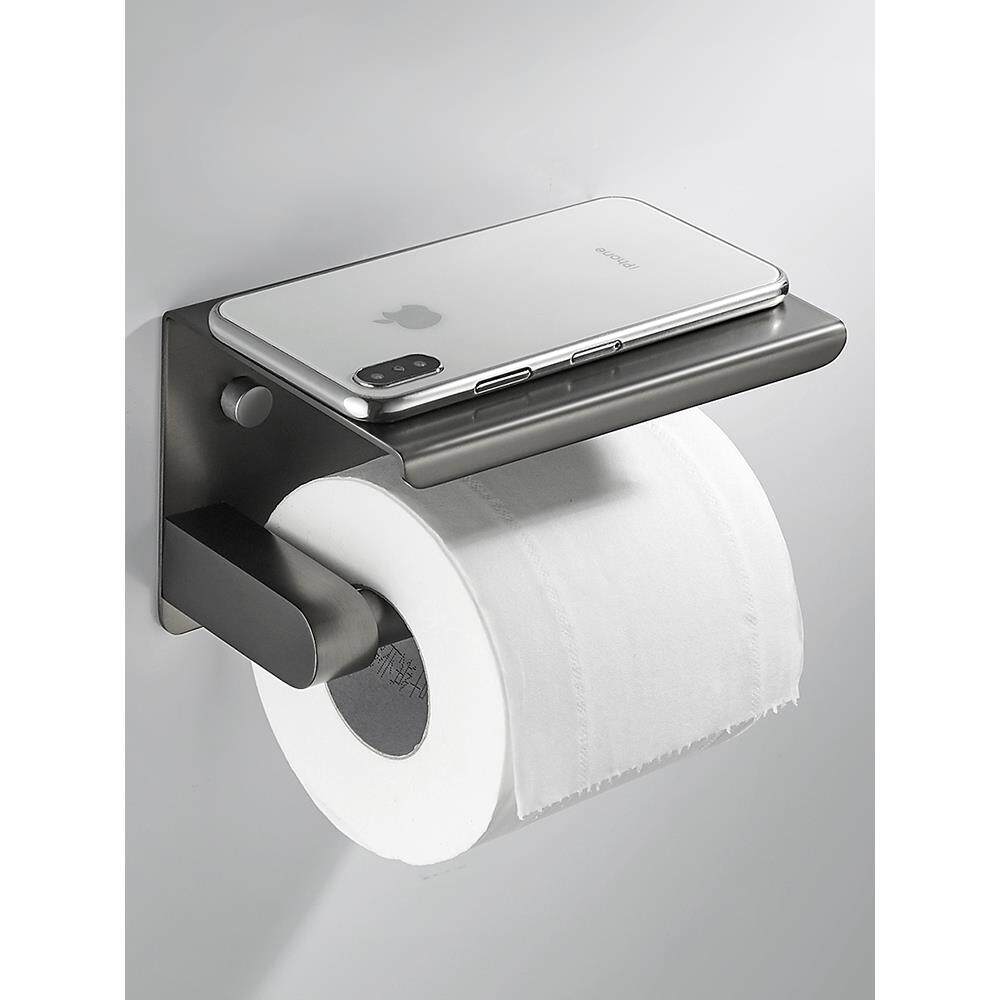 c8202s304孔锈钢纸巾架厨不房卫生间厕所免打壁挂卷纸置物架纸盒