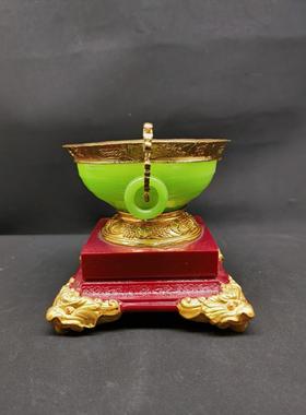 夜光嵌龙富贵吉祥富贵祥鼎摆件家镶工艺品居客厅摆件古玩杂项摆吉