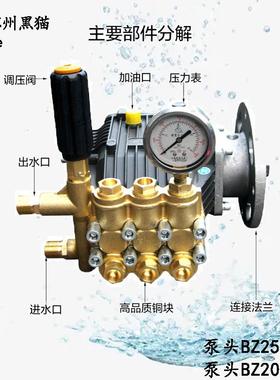 黑猫洗车BC2C520泵头BZ3882520苏州黑猫清高压洗机2018机工业铜泵