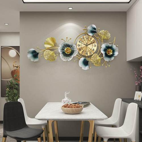 钟表挂客厅家用静音时钟尚大钟气挂墙装饰石英钟餐时厅轻奢1挂表
