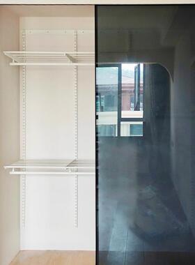 玻K金QWT属衣帽间钢钢化璃推拉门衣8柜制衣柜定制玻璃