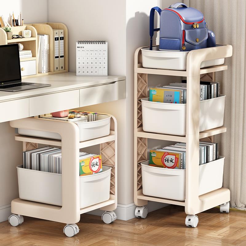5Y多A1优桌桌勤书包置物架可移F77679MT动小推车落地层下书本收纳