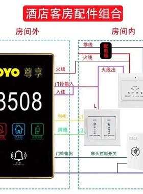 店房间牌酒led灯号请勿打扰IHR请即清理电子叮房咚门门铃酒店门牌