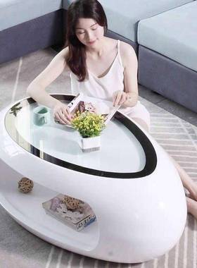 椭形创意客厅茶几桌小户型简约现代烤漆术LHN形圆桌异子时尚个艺