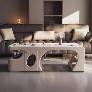 现ky代岩板伸缩茶几茶台功夫一体户型b客厅家用设计师款小泡582茶