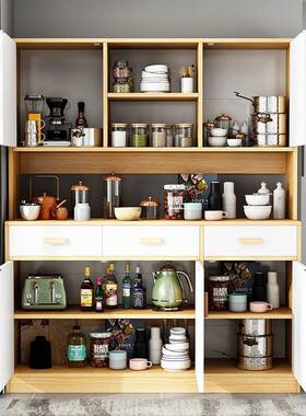 型餐边柜厅物橱柜一体靠墙高柜家用小户储柜客靠墙碗ADM柜厨房茶