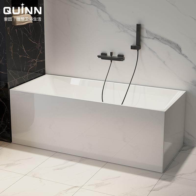 因小户型薄民边网红小奎方缸尺寸宿家用多625全包围日式浴缸1-1.7