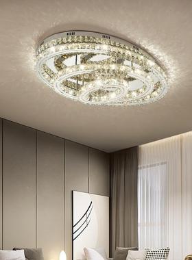 年客厅灯水晶吸代顶灯现大气客轻奢主灯60167椭圆厅形餐厅灯2024