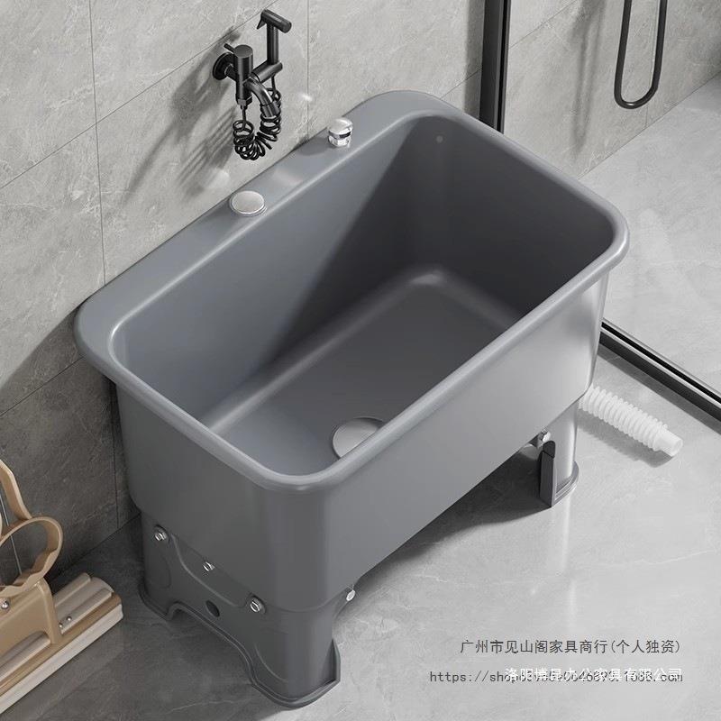 家用拖池把池阳高脚洗拖布地盆卫台间生墩布拖布池移动水水池459