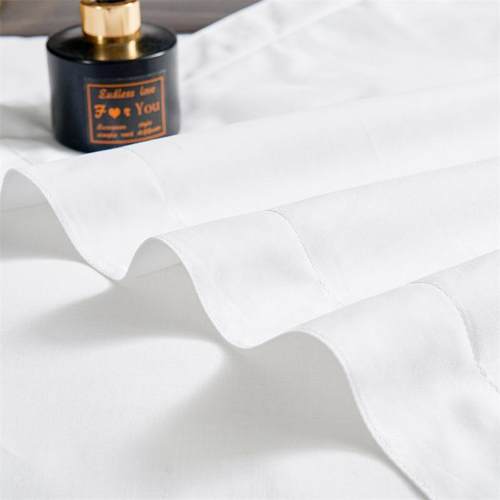 酒店布草床上用品棉色宾单床单白馆民全宿纯色01460支纯棉加厚床